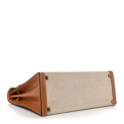 Hermes Peau Porc Toile Kelly Sellier 32 Gold 7 of 29