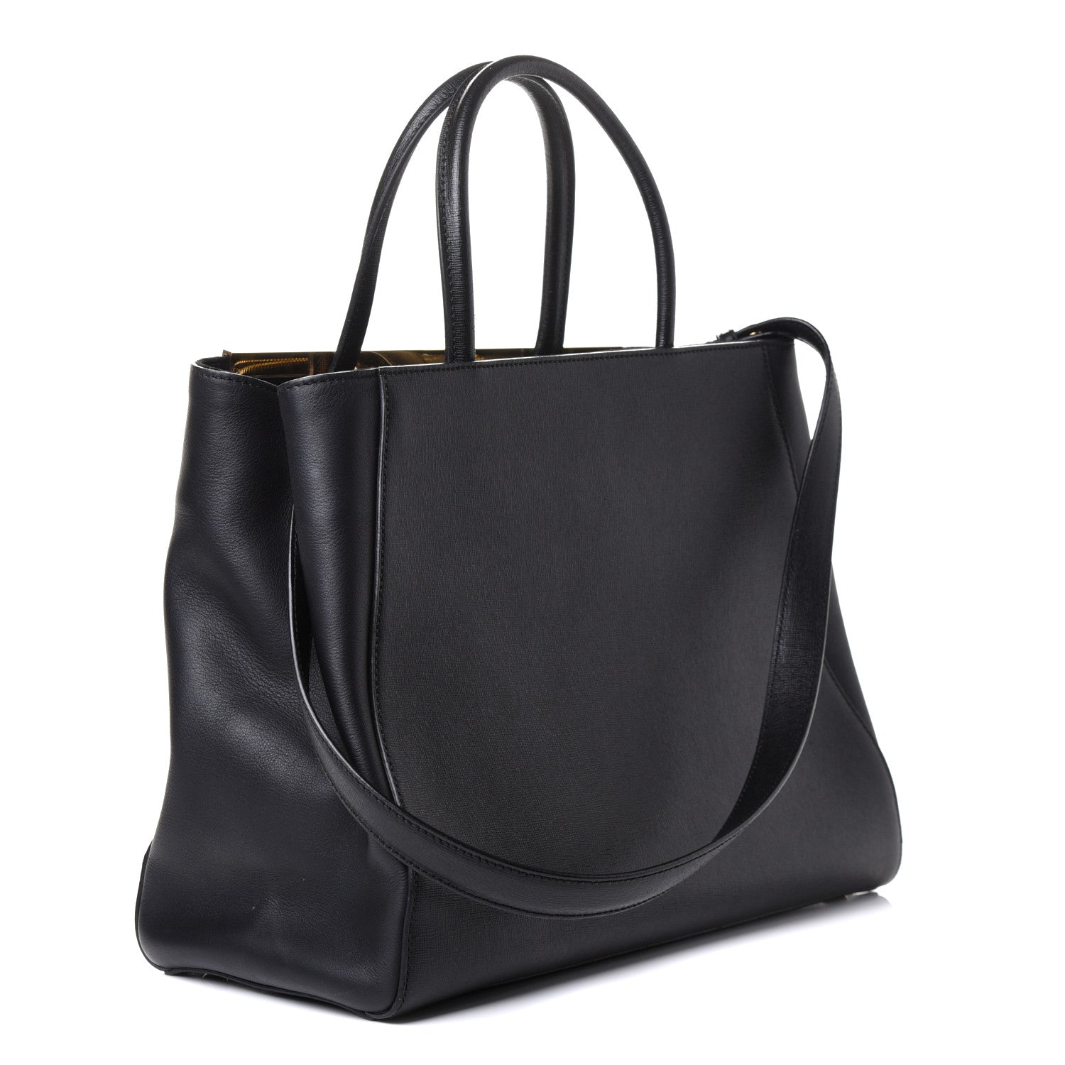 Fendi Vitello Elite Medium 2Jours Tote Black 4 of 14
