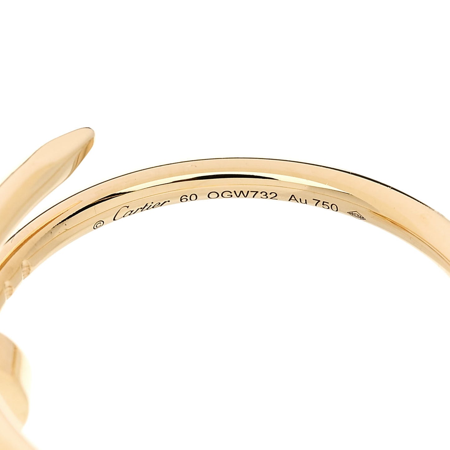 18K Yellow Gold Small Juste Un Clou Ring 60 9