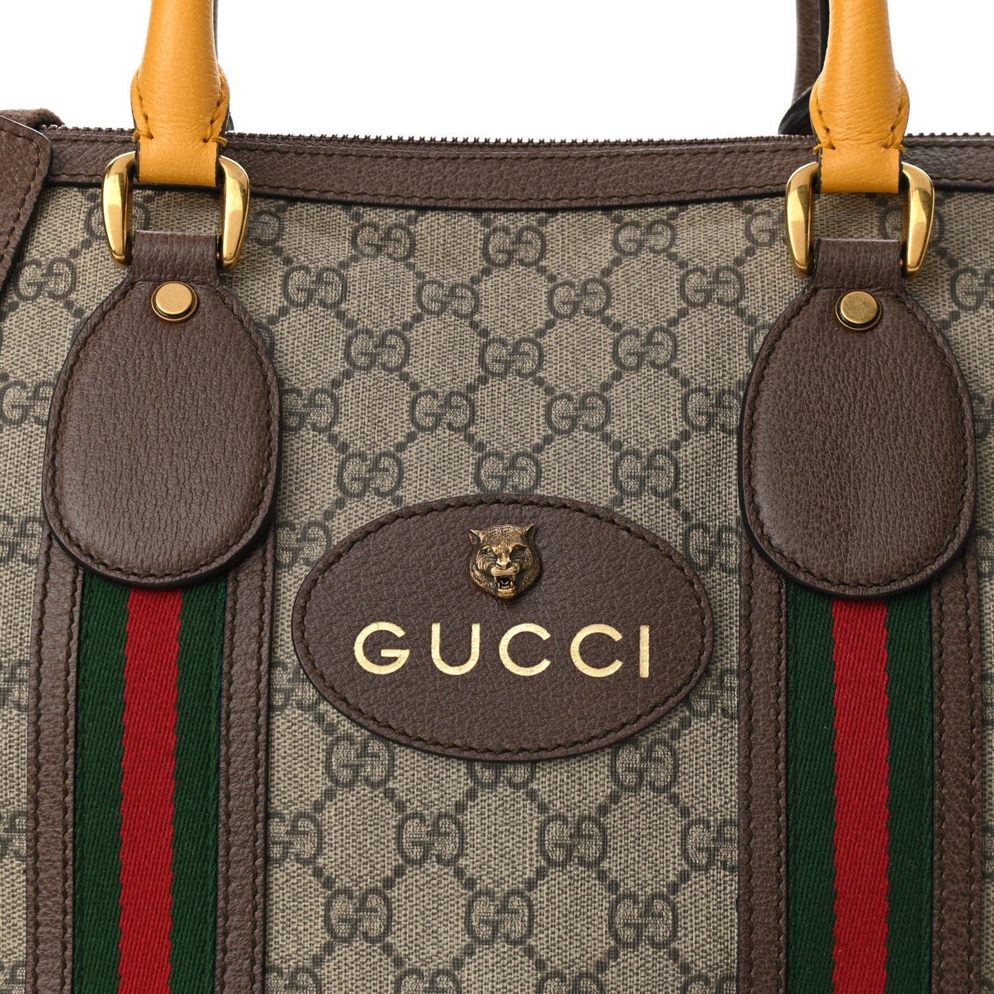 Soft GG Supreme Monogram Web Neo Vintage Duffle Bag Beige New Acero Crop