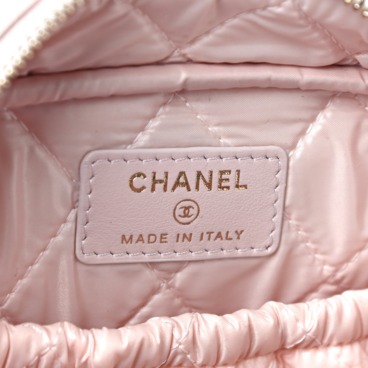Chanel Caviar Quilted Medium Curvy Pouch Cosmetic Case Light Pink 8 of 10