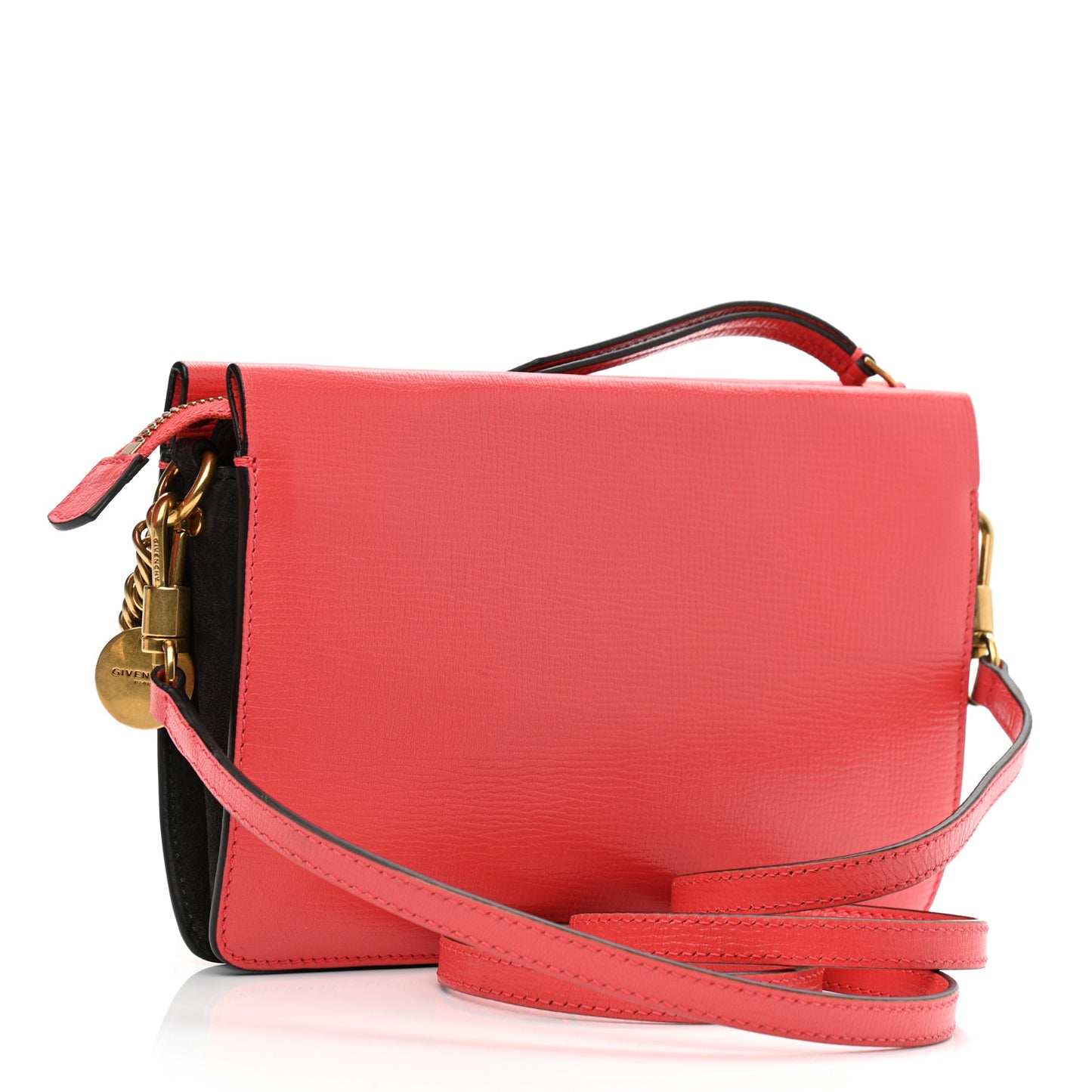 Goatskin Suede Cross 3 Crossbody Bag Pink Grey