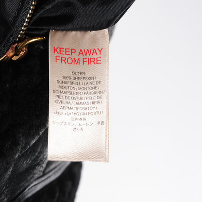 Burberry Sheepskin Quilted Shearling Small Cadet Black 10 of 13