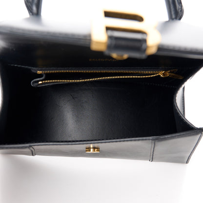 Balenciaga Shiny Box Calfskin Small Hourglass Top Handle Bag Black 5 of 10