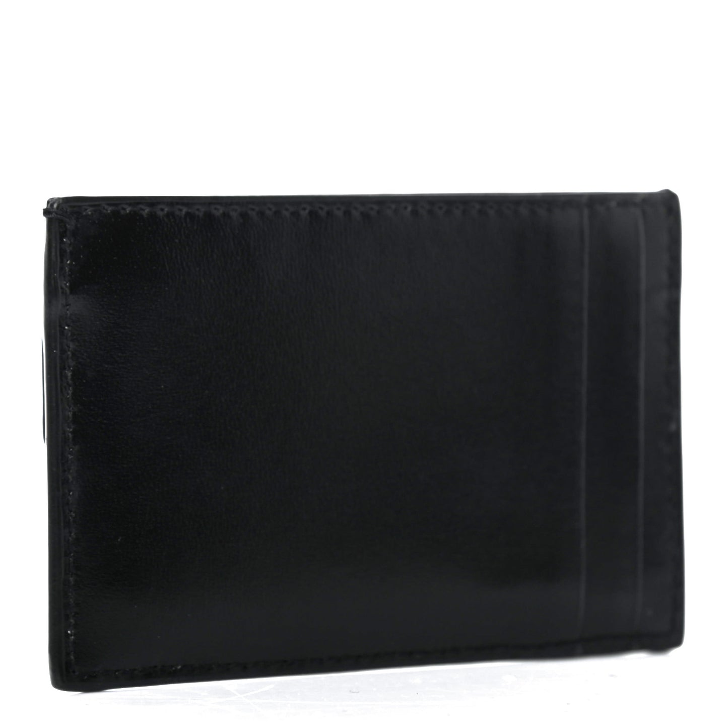 Calfskin Uptown Monogram Card Case Black