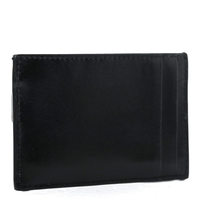 Saint Laurent Calfskin Uptown Monogram Card Case Black 2 of 4