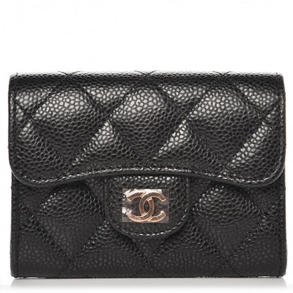 Chanel Caviar Quilted Card Holder Wallet Black 1 of 8