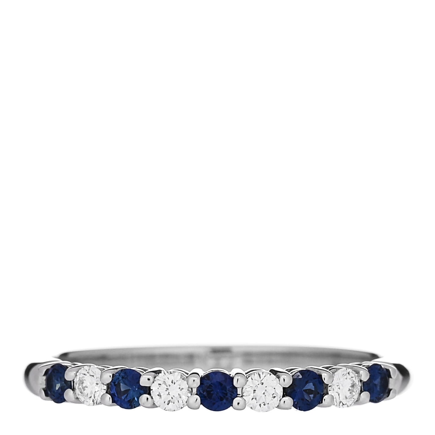 Platinum Diamond Blue Sapphire Embrace Ring 53 6.25