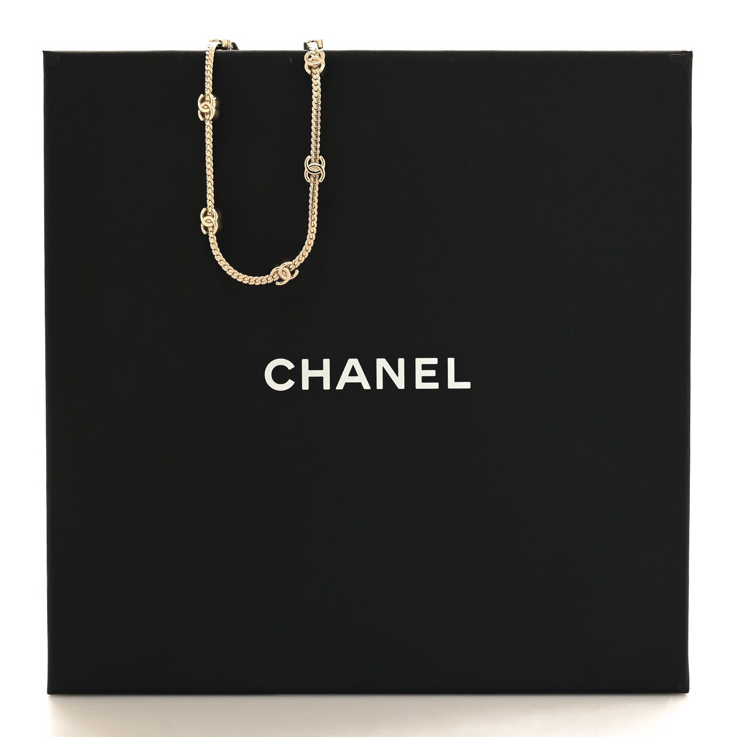 Chanel Metal CC Short Chain Necklace Gold 5 of 5
