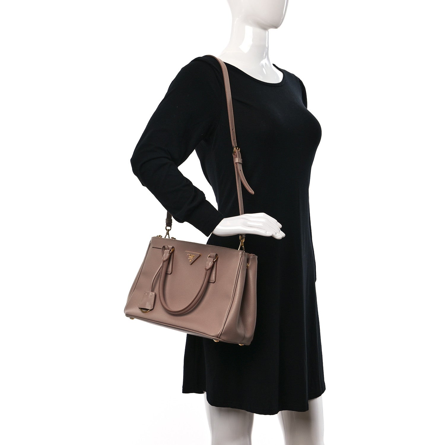 Prada Saffiano Small Galleria Double Zip Tote Cammeo 2 of 9
