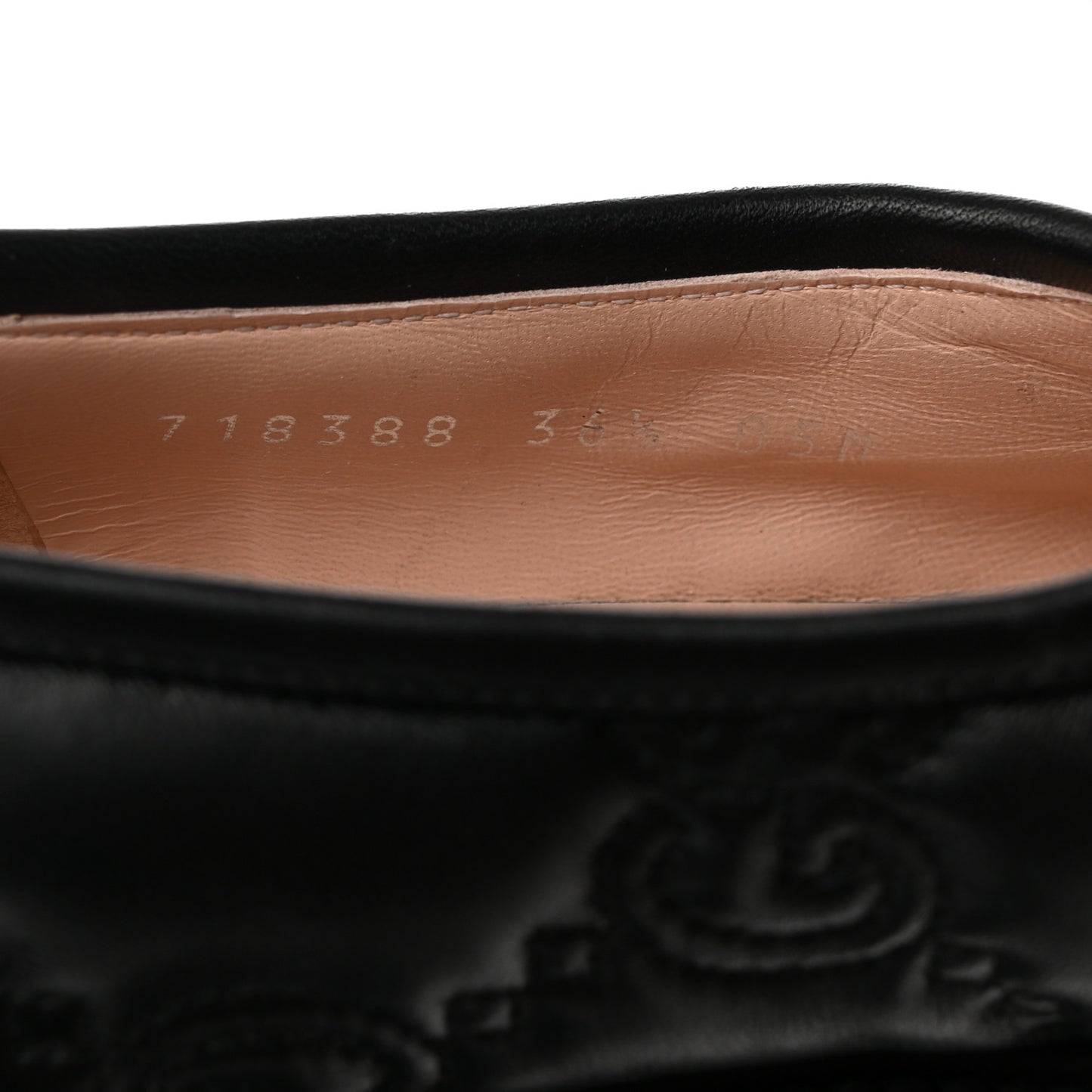 Nappa Cordovan Lux GG Matelasse Buckled Platform Lug Sole 60mm Loafers 36.5 Black