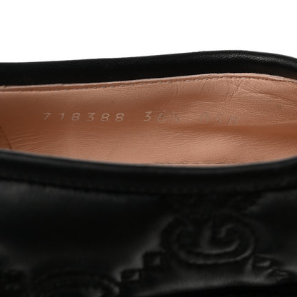 Gucci Nappa Cordovan Lux GG Matelasse Buckled Platform Lug Sole 60mm Loafers 36.5 Black 7 of 18