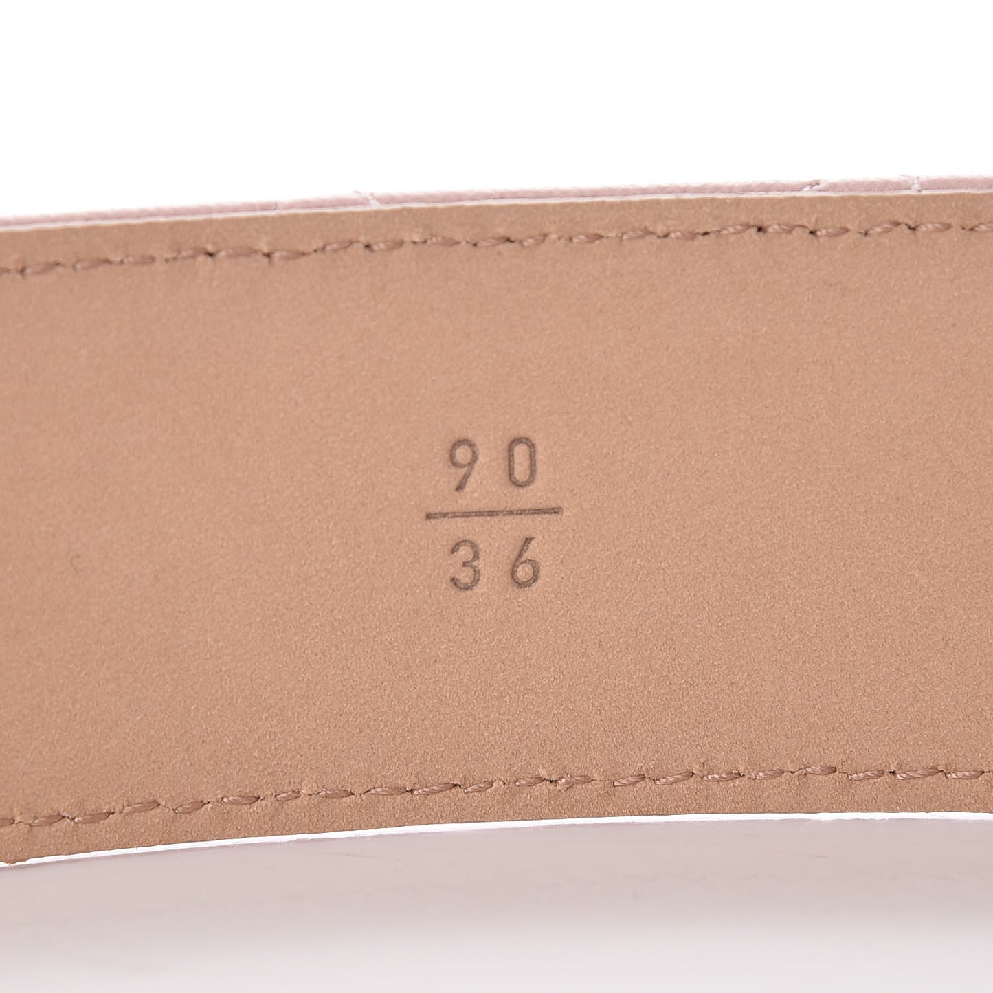 Lambskin Quilted CC Belt 90 36 Pink