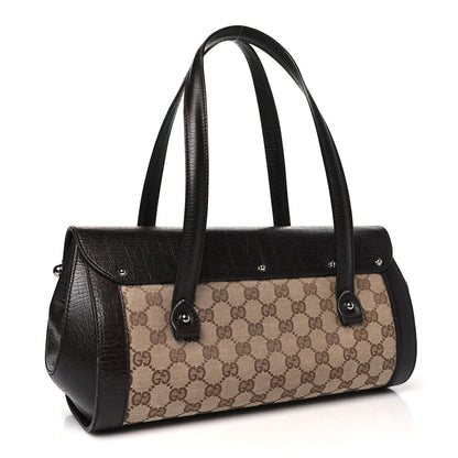 Gucci Monogram Bamboo Bullet Bag Dark Brown 3 of 15