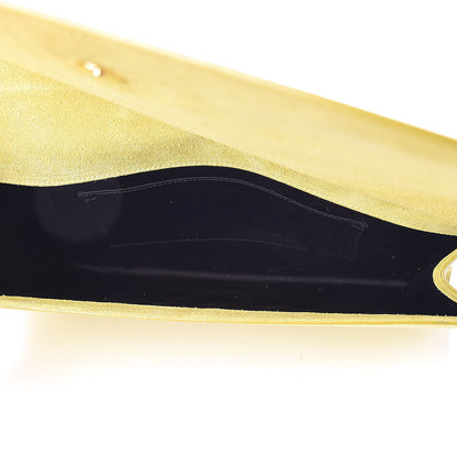 Saint Laurent Patent Calfskin Large Belle De Jour Clutch Yellow 5 of 11