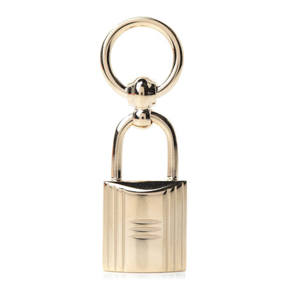 Hermes Permabrass Mini Loop Charms Cadenas Scarf Ring Gold 1 of 4