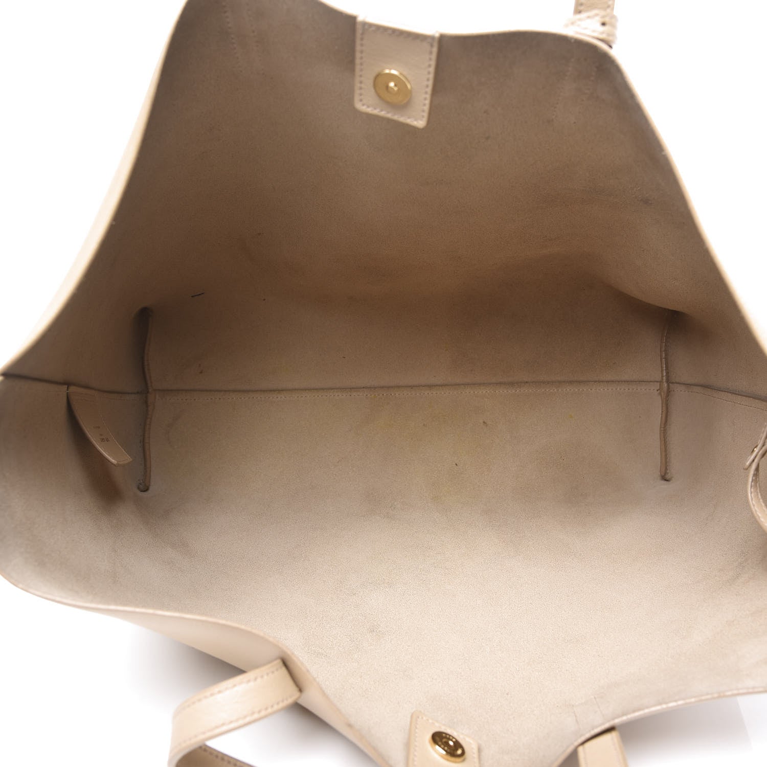 Saint Laurent Calfskin Large Shopping Tote Natural 5 of 14