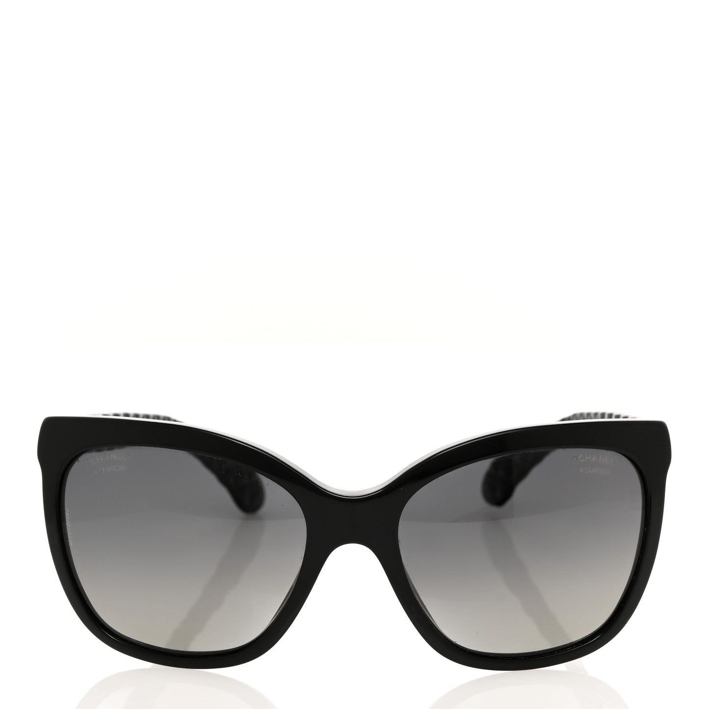 Acetate Quilted Polarized Butterfly CC Sunglasses 5288-Q Black