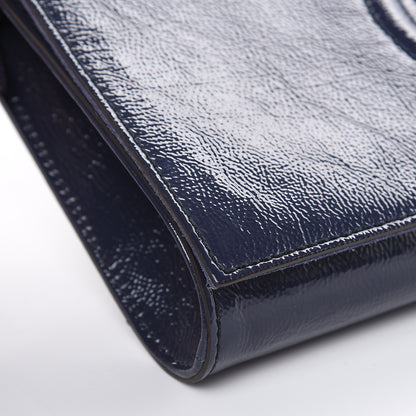 Gucci Soft Patent Medium Soho Clutch Uniform Blue 9 of 10