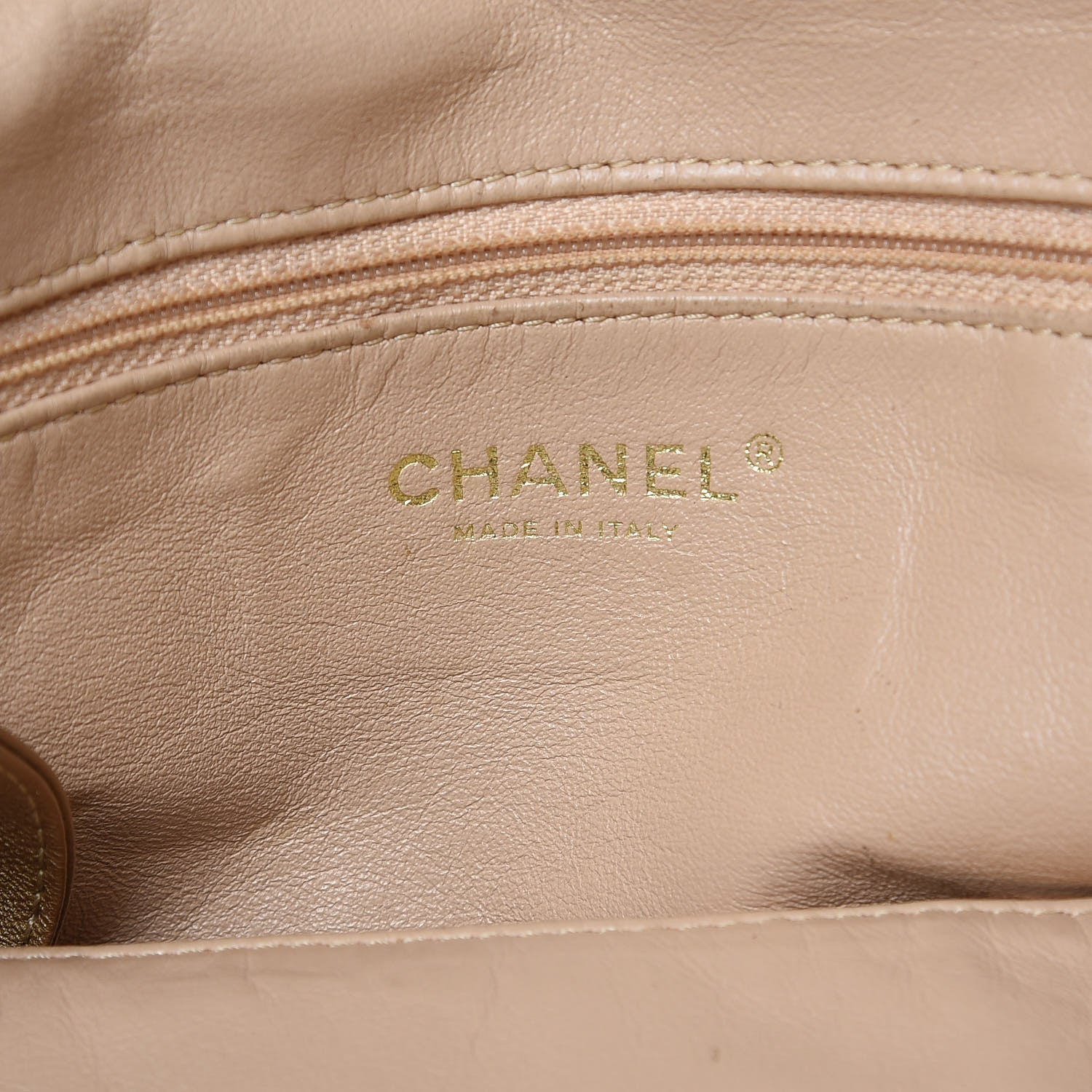 Chanel Metallic Goatskin Ligne Tote Gold 6 of 18