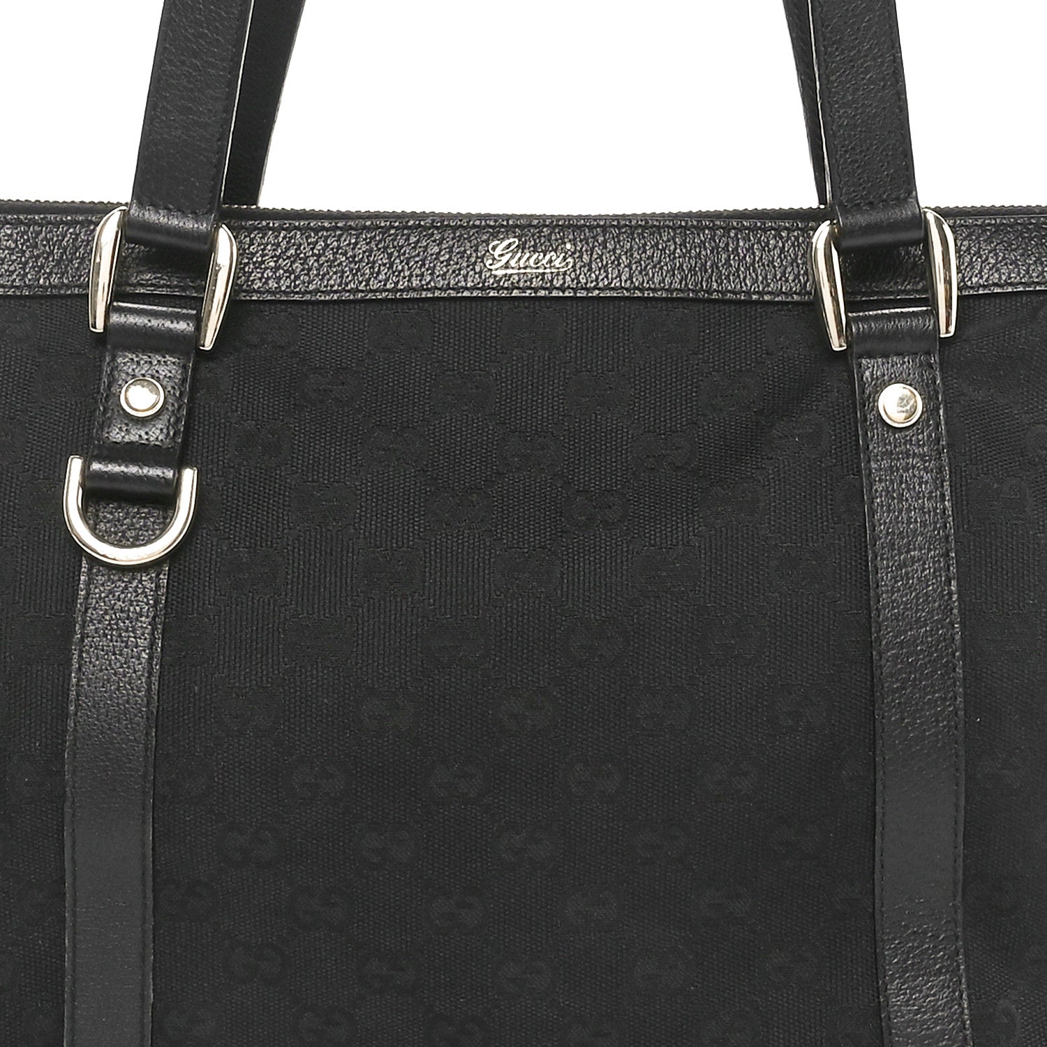 Gucci Monogram Medium Abbey Tote Black 8 of 10