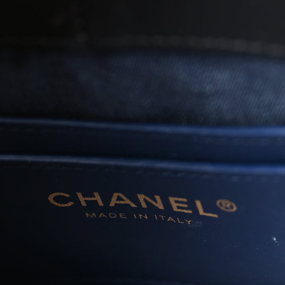 Chanel Lambskin Resin Elegant Chain Vanity Case Black 6 of 9