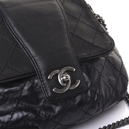 Chanel Caviar Aged Calfskin Medium Bubble Graphic Messenger Bag Black 15 of 18