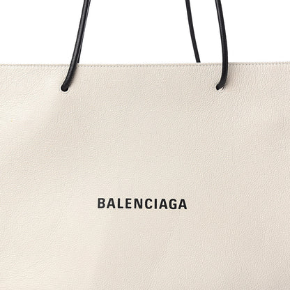 Balenciaga Calfskin Logo Medium Shopping Tote White 11 of 11