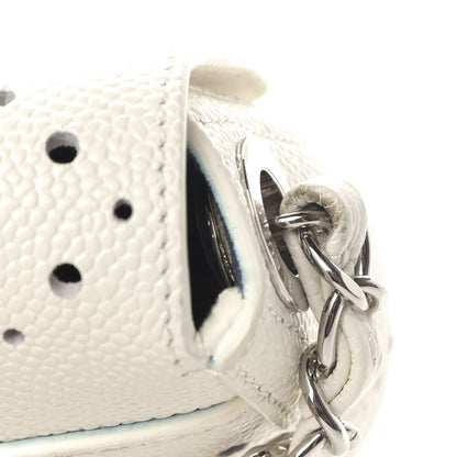 Chanel Caviar Perforated Messenger Bag White 5 of 5