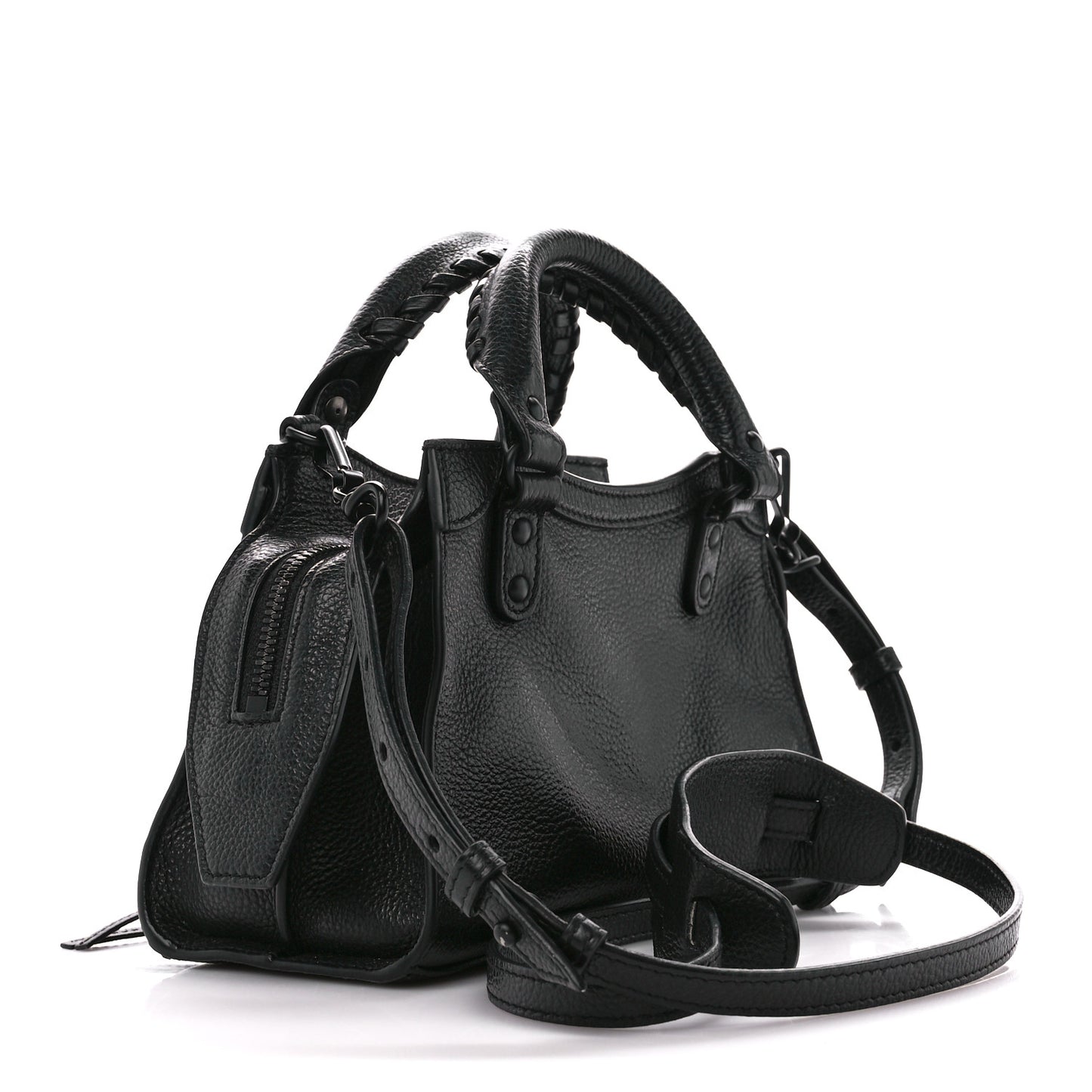 Grained Calfskin Neo Classic Black Hardware Mini City Black