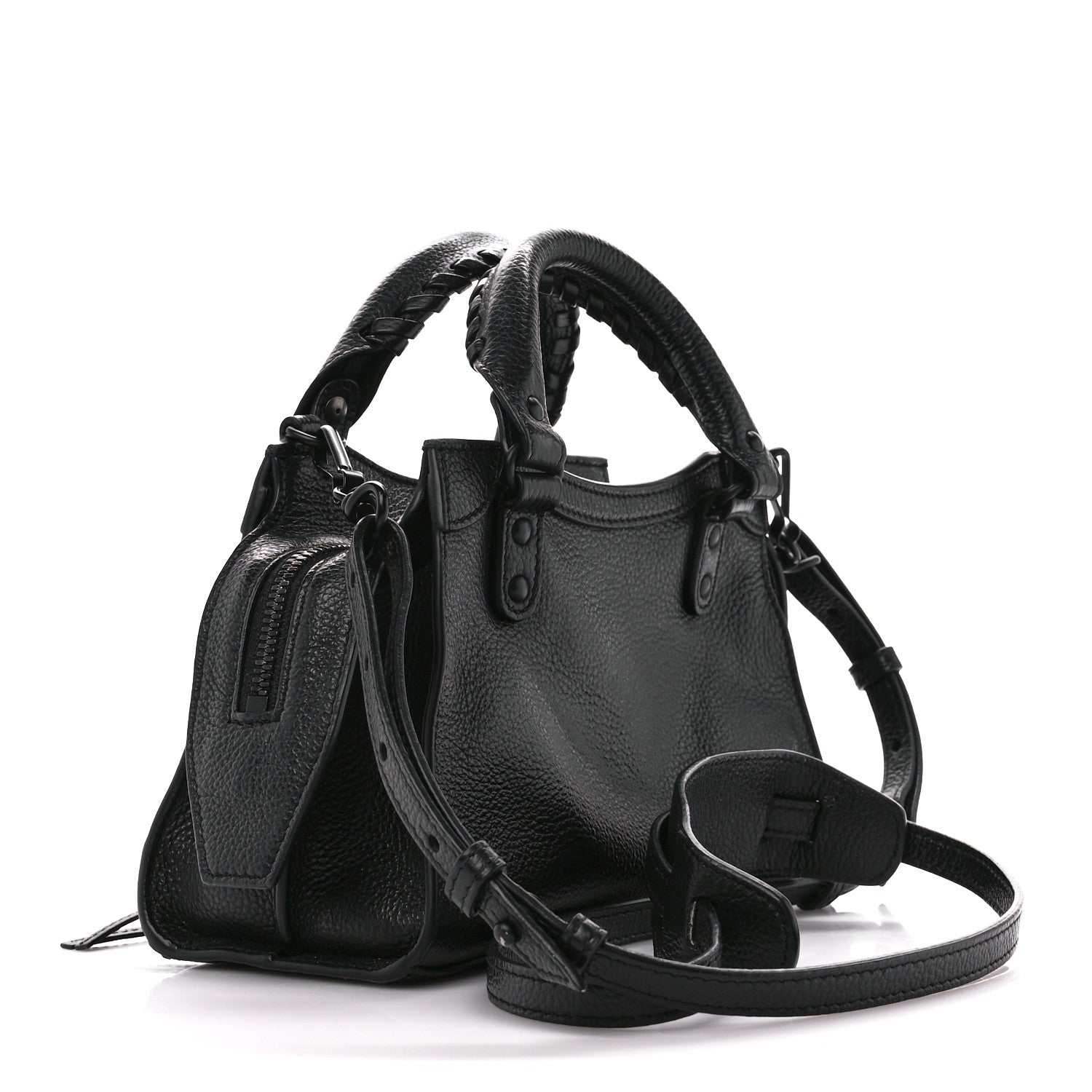 Balenciaga Grained Calfskin Neo Classic Black Hardware Mini City Black 3 of 9