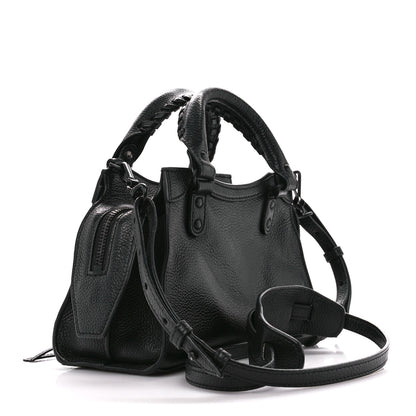 Balenciaga Grained Calfskin Neo Classic Black Hardware Mini City Black 3 of 9