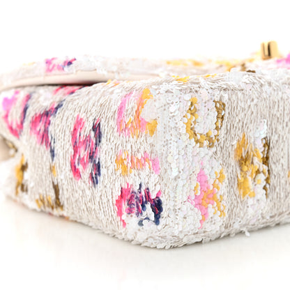 Chanel Sequin Logo Mini Rectangular Flap White Multicolor White Multicolor 9 of 11