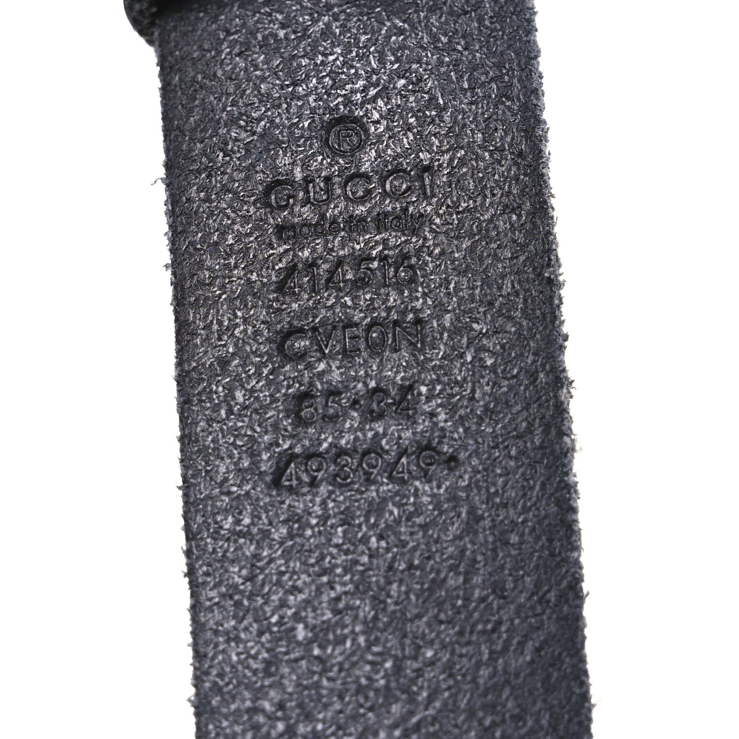 Gucci Cuoio Toscano Nickel Double G 30mm Belt 85 34 Black 5 of 5