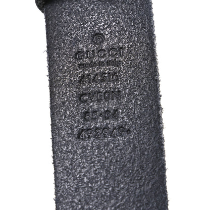 Gucci Cuoio Toscano Nickel Double G 30mm Belt 85 34 Black 5 of 5