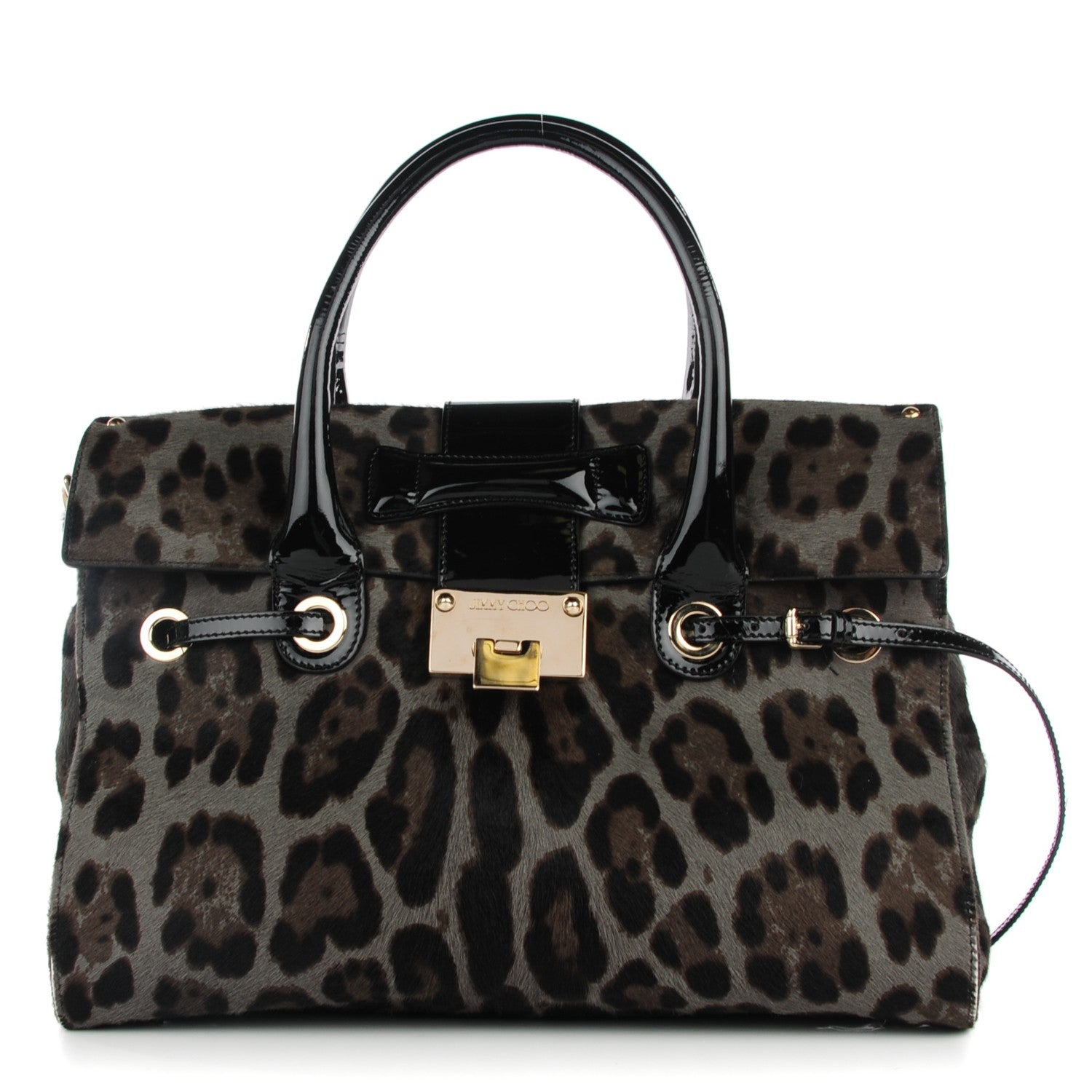 Jimmy Choo Calf Hair Leopard Print Medium Rosalie Satchel 1 of 14