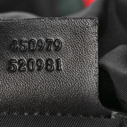 Gucci Techno Canvas Web L'Aveugle Par Amour Embroidered Double Buckle Backpack Black 7 of 9