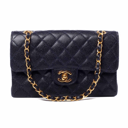 Chanel Caviar Quilted Small Double Flap Navy 1 of 11