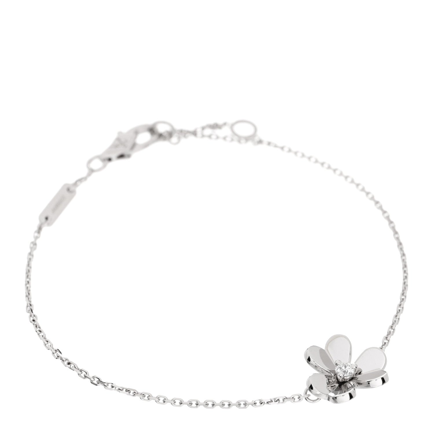 Van Cleef & Arpels 18K White Gold Diamond Mini Frivole Bracelet 1 of 5