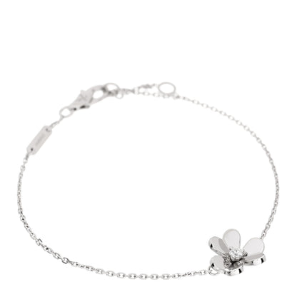 Van Cleef & Arpels 18K White Gold Diamond Mini Frivole Bracelet 1 of 5
