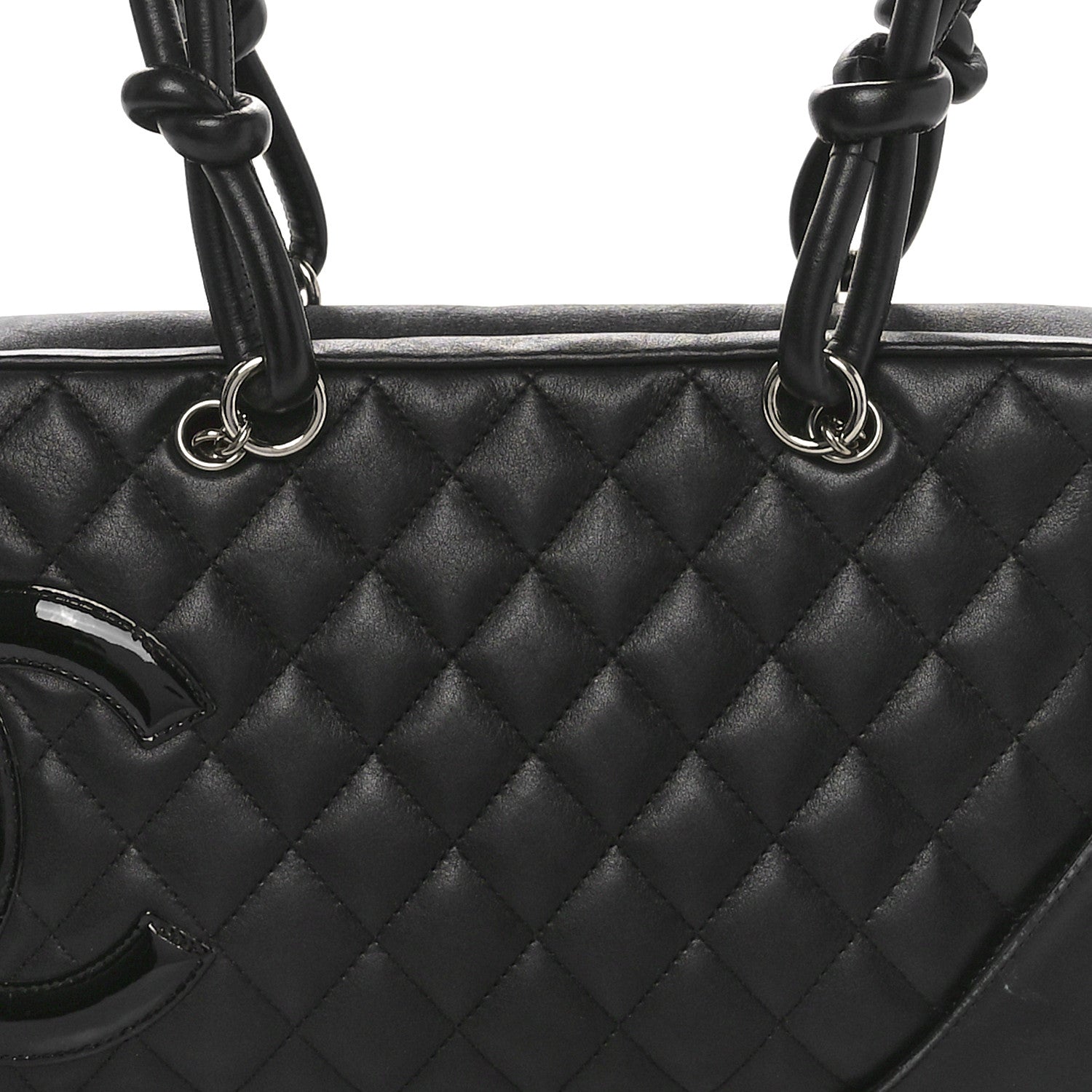 Chanel Calfskin Quilted Large Cambon Bowler Black 8 of 10