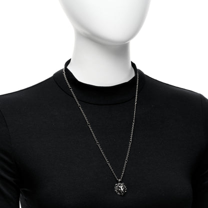 Gucci Metal Lion Head Necklace Silver 2 of 5