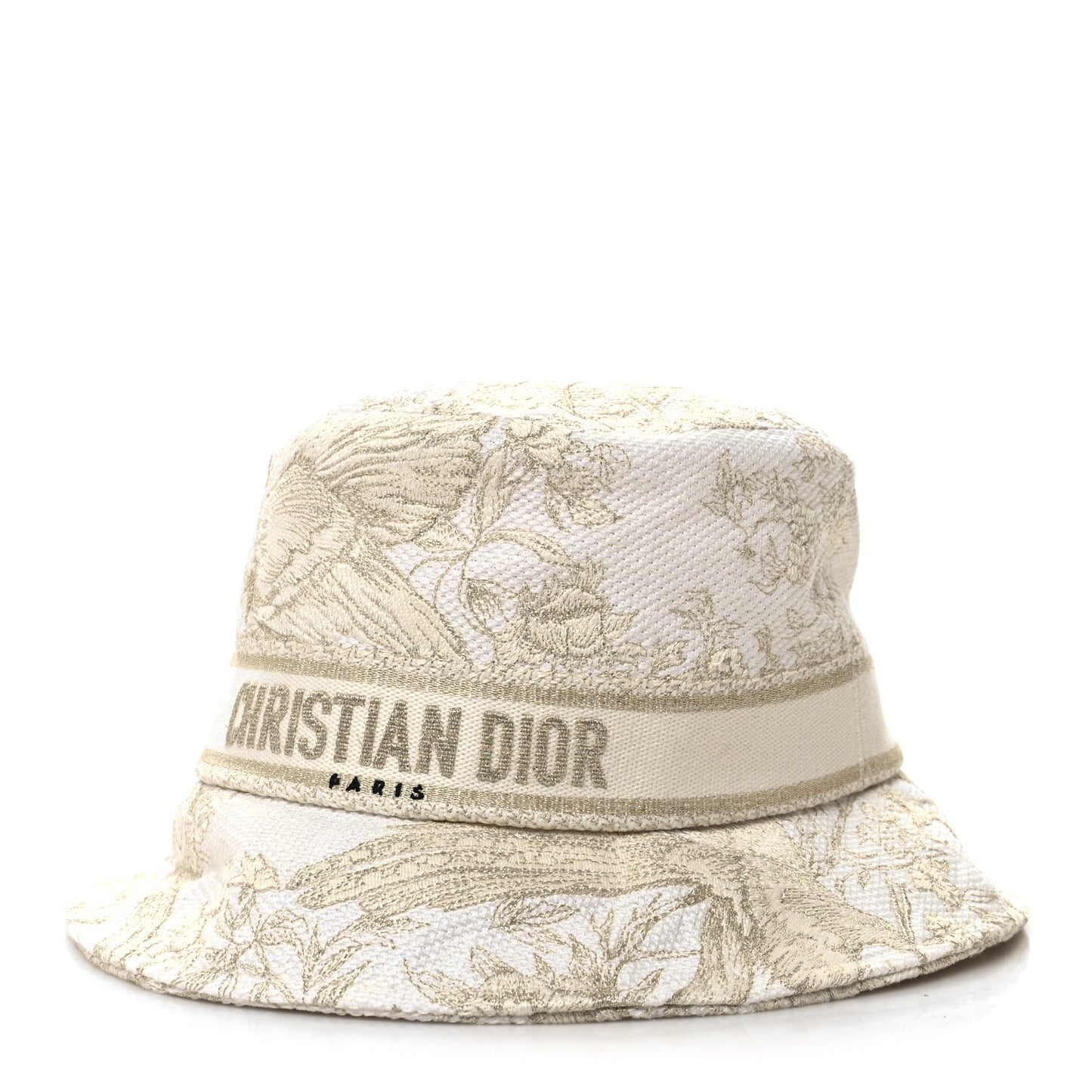 Cotton D-Bobby Small Brim Bucket Hat 57 White Gold