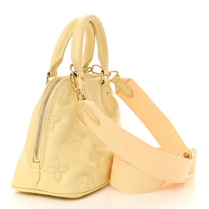 Louis Vuitton Calfskin Bubblegram Alma BB Banana 3 of 19
