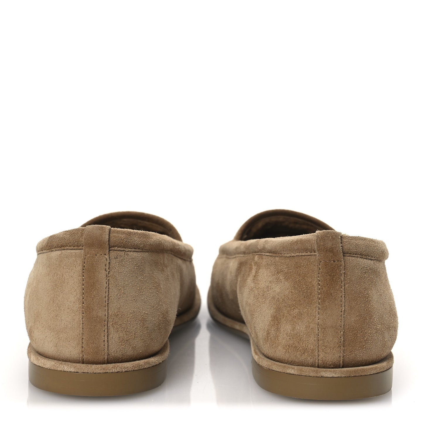 Suede Calfskin CC Loafers 41 Dark Beige