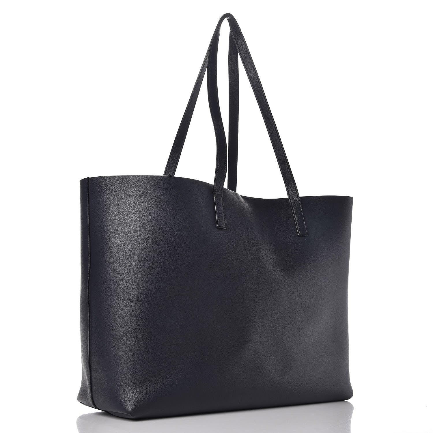 Saint Laurent Calfskin Large Shopping Tote Deep Marine 4 of 14