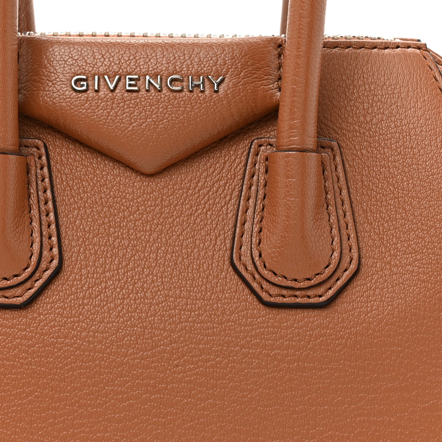 Sugar Goatskin Mini Antigona Pony Brown