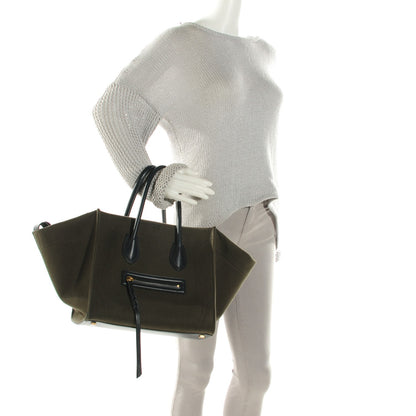 Celine Cotton Canvas Medium Phantom Luggage Olive 2 of 8
