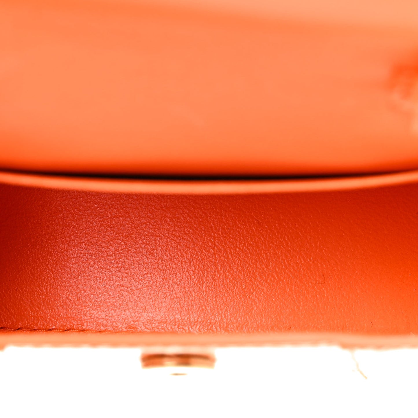 Shiny Calfskin Crocodile Embossed Hourglass Top Handle Bag Mini Orange