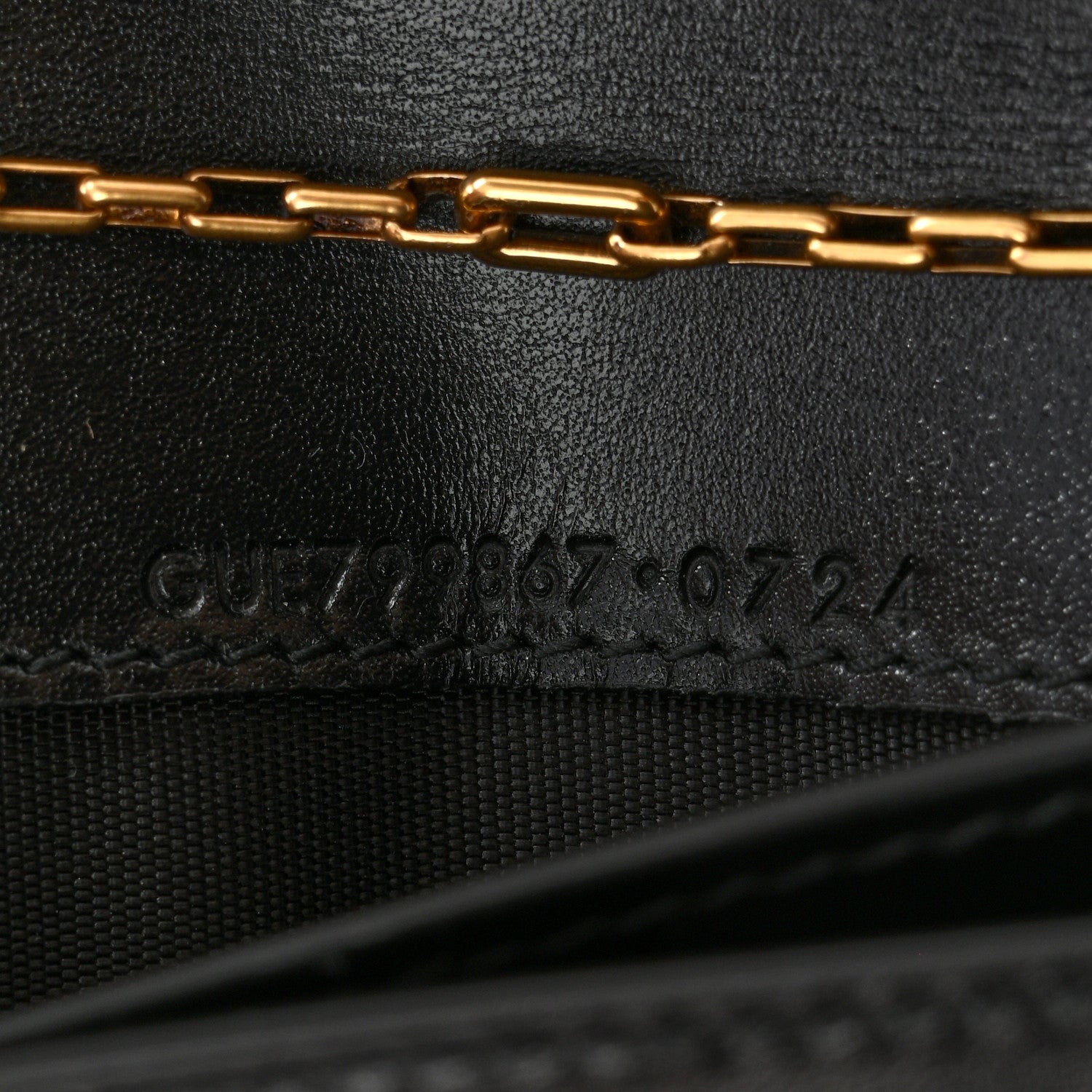 Saint Laurent Box Calfskin Voltaire Wallet On Chain Black 7 of 9